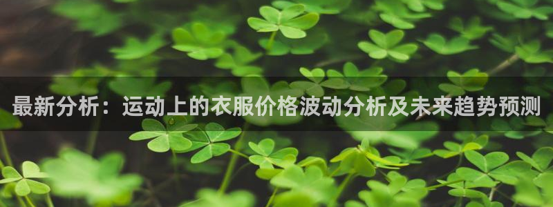 熊猫体育手机版：最新分析：运动上的衣服价格波动分析及未来趋势预测